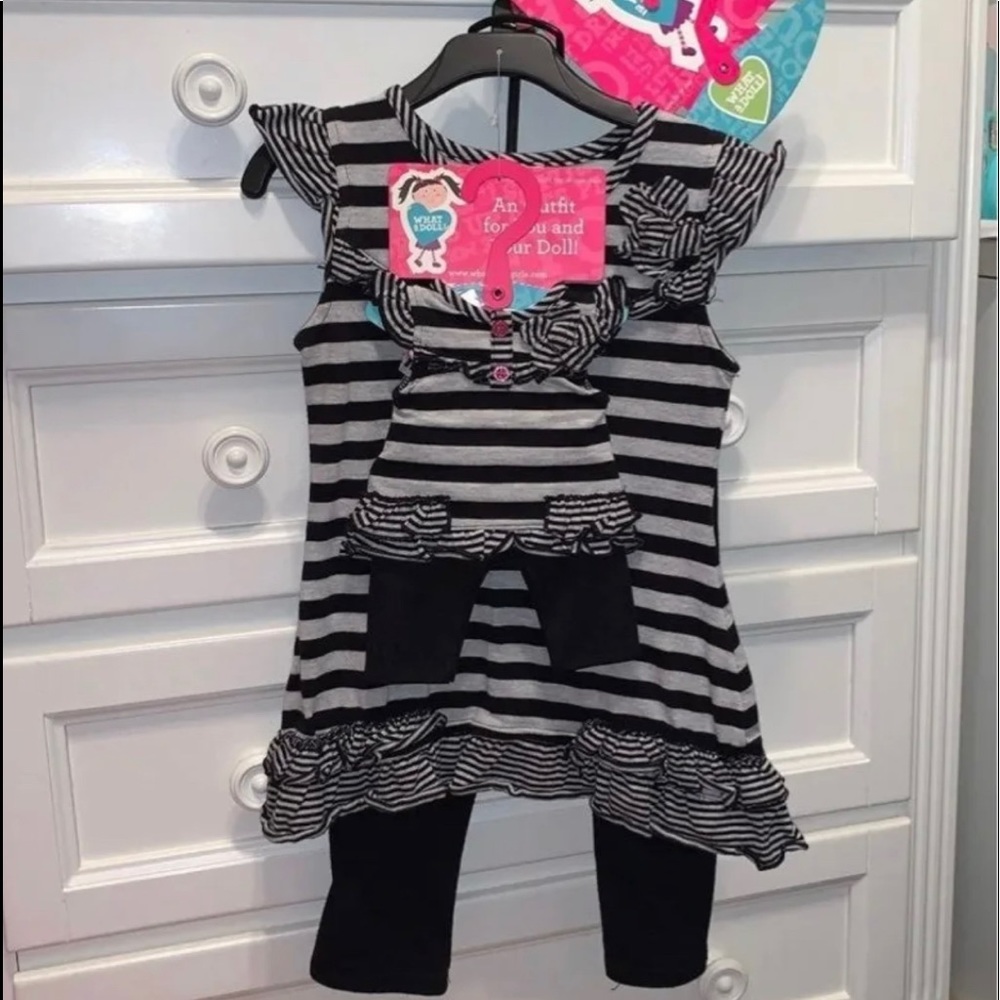 Girls What a Doll! matching complete outfits set for  girl and 18” doll